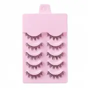 Nevenka 5 Pairs False Eyelashes Natural Curly 3D Lashes Set for Daily-GirlGroup