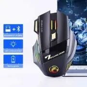 Wireless Gaming Mouse USB Dual Mode Rechargeable 7 Keys Silent Mouse Bluetooth