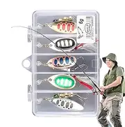 Bass Lures - Spinner Bait | Metal Fishing Lures Kit Spinnerbait Set with Tackle Boxes for Trout Bass Freshwater Crappie