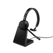 Jabra Wireless Evolve 65 Te Ms Mono Bluetooth Headset W/Charge Stand + Link 380A Bt,Usb-A