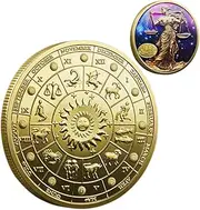 Constellation Coin - Libra Virgo Gemini Collectible Coin, Metal Constellation Coin | Astrology Lover Collectible Coin, High Quali Constellation Souvenir Coin
