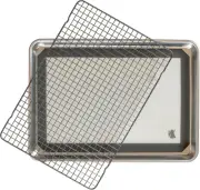 Elegant Commercial Cookie Baking Set - Half Sheet, Silicone Mat, Cooling Rack