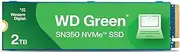 Western Digital WD Green SN350 2TB M.2 Gen3 PCIe NVMe Internal Solid State Drive