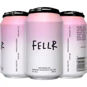 Fellr Watermelon Brewed Alcoholic Seltzer Cans 330ml x4 Pack