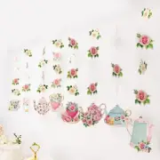8 pcs 40" ASSORTED Double Sided Floral Tea Paper Hanging Garlands Decorations