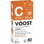 Voost Vitamin C 1000mg Effervescent Tab - Blood Orange X 40