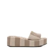 [Fendi] Fendi Logo-embroidered Slides