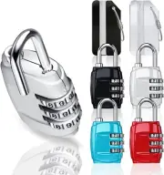 4Pack Luggage Locks, Waterproof Combination Padlocks 3 Digit Combination Padlock