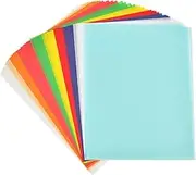 BUYGOO Colored Vellum Paper, 40 Sheets 10 Colors Transparent Vellum Paper 8.5 x 11 Translucent Printable Clear Vellum Sheets for Printing Drawing Ink Jet Laser Printer
