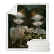 Cool Dark Art Allegory of Decay Throw Blanket
