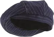 [GALPADA] Comfortable Chef Hat for Kitchen Stripe Design Unisex Cooking Cap for Chefs Cooks and Waiters for Restaurants and Cooking Schools Easy to Wear Skin Friendly Dark Blue