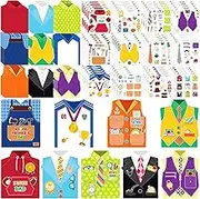 Colarr 45 Pcs Father's Day Card Making Kit for Kids - DIY Crafts, Shirt Greeting Cards With Stickers - Handmade Crafting Kit for Party Supplies