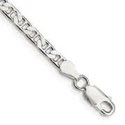 7 Inch Sterling Silver 3.75mm Flat Anchor Chain