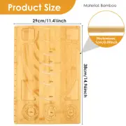 Bamboo Beading Board Easy to Clean Solid Measuring Beads Mat Board for lePFk