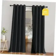 Blackout Curtains 84 inch Long, 100% Blackout Portable Rental House Window
