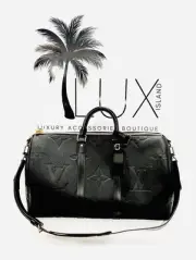 Louis Vuitton Black Keepall Bandoulière 45 Monogram