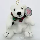 Vtg Coca Cola Plush Kids One Size Polar Bear Bean Bag Plush Ornament 1997-NWT