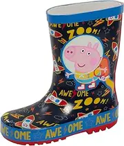 [Peppa Pig] Wellies for Boys George Pig Wellington Boots Astronaut 3D Rubber Wellingtons Kids Rain Snow Welly Boots Shoes