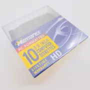 Memorex Floppy Disks 3.5 Inch 10-Pack Computer Diskettes Black NEW SEALED BOX
