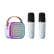 Portable Bluetooth Karaoke Speaker with 2 Wireless Microphones Blue