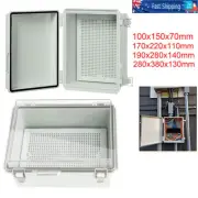 Outdoor Electrical Box Weatherproof Hinged Cover Project Junction Wire Case Lock