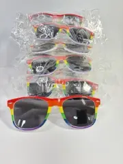 10-Pairs BTC Bit Coin Rainbow Chart-White Frame Pride Promotional Sunglasses
