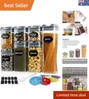Effortless Organization: 7-Piece Stackable Food Storage Containers in Grey