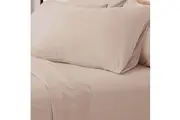 Valeria 1000TC Ultra Soft Bed Sheet Set - Cream - Single - Cream