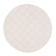 Ambra Ivory Checkered Round Rug