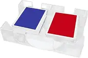 Card Holders for Playing Cards,Clear Playing Card Tray Deck Holder - Practical and Sturdy Rotating Tray Holder for Poker Tables Party Game, Clear Deck C