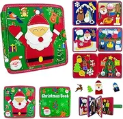 Kukelen Busy Book Quiet Book for Toddlers Christmas Theme Montessori Toys Busy Board for Baby Felt Activity Book for Toddlers