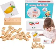 Word Spelling Blocks - Matching Letter Spelling Game,Family Learning Toy with Phonics and Reading Skills for Boys Girls Birthdays Christmas
