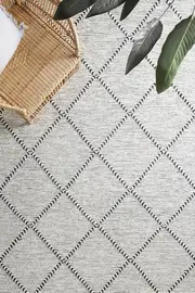 Rug Culture Black & White Textured Scandi Rug