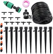 Drip Irrigation Kits 25M Micro Drip Irrigation Auto Timer Self Plant Watering Garden DIY Hose System