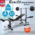 Adjustable Weight Bench 8-in-1 Bench Press Home Gym Strength Training Fitness