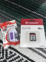 Transcend 32GB SD SDHC Memory Card for Canon Cameras and More, Bonus USB