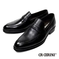 在飛比找momo購物網優惠-【CR CERINI】紳士質感荔枝紋便士樂福鞋 黑色(CR2