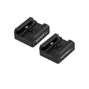 2 Pack Cold Shoe Mount Adapter for Flash Led Light Monitor Microphone 1/4 Screws Aluminum Construction