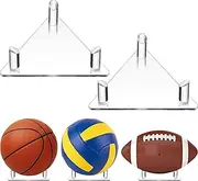 Acrylic Ball Stand Holder, 2 Pcs Sports Ball Storage Display Rack, Ball Display Stand Transparent Sports Ball Storage Rack,Basketball Football Soccer Balls Display Stand Holders Ball Display Stand