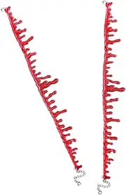 Totority 4pcs Party Ball Necklace Fake Costume Blood Corner Spider Web Goth Vampire Decoration Halloween Jewelry Wiggles Makeup Necklace Red