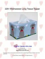 Weimarnaner Long Tissue Topper-Plastic Canvas Pattern or Kit