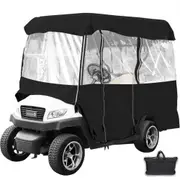 4 Passenger Golf Cart Cover Driving Enclosure Waterproof Person Roll-up Door