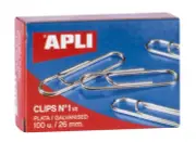Paperclips Silver Nº 1 ½ 26 MM 100 U
