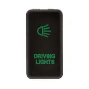 Hulk 4x4 12V Push Button Driving Lights On/Off Switch with Green LED Illumination - HU1400G