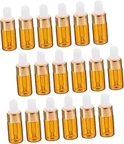 FOMIYES 25pcs Portable Glass Dropper Bottles Travel Vials for Essential Oils Perfumes Liquids UV Protection Easy Transfer for Travel Outdoor Activities