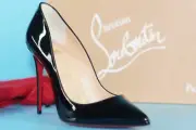 Christian Louboutin Pigalle Follies Black Patent Pointy Pumps Size 38 NIB $845
