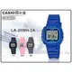 CASIO 時計屋手錶專賣店 LA-20WH-1C/2A/4A1/8A 中性女錶 電子錶 橡膠錶帶 防水 新品 保固一年 開發票