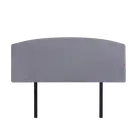 Linen Fabric Double Bed Curved Headboard Bedhead - Slate Ash