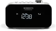 Roberts Radio ORTUS2W DAB+/DAB/FM Alarm Clock Radio with USB Smartphone Charging - 2 Alarm Timers - Night-time Display - White