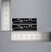 Snell Acoustics Speaker Badge Logo Emblem Custom Made 2 Inch Silver Pair
